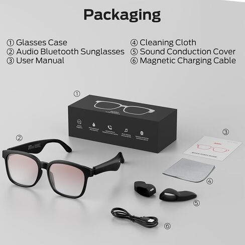 Oraolo Smart Glasses, Polarized Sunglasses with Bluetooth Speaker, Brown | Wireless Music & Calls, UV Protection, and Voice Control, Long-Lasting Battery Ideal for Athletic and Outdoor Use. in Saudi Arabia
