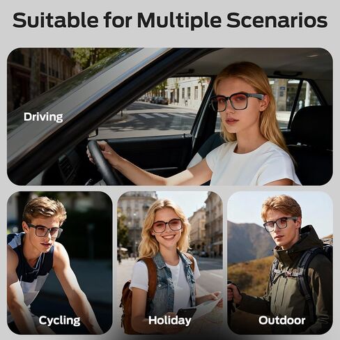Oraolo Smart Glasses, Polarized Sunglasses with Bluetooth Speaker, Brown | Wireless Music & Calls, UV Protection, and Voice Control, Long-Lasting Battery Ideal for Athletic and Outdoor Use. in Saudi Arabia