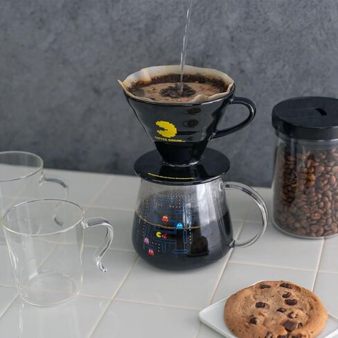 HARIO V60 Pour Over Coffee Dripper Set with PAC-MAN – Ceramic Coffee Maker with Glass Server, Limited Edition Japanese Design in Saudi Arabia