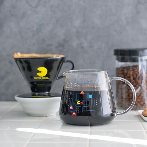 HARIO V60 Pour Over Coffee Dripper Set with PAC-MAN – Ceramic Coffee Maker with Glass Server, Limited Edition Japanese Design in Saudi Arabia
