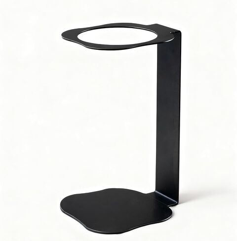 Pour Over Coffee Station Coffee Dripper Stand Stainless Steel (Black Rounded Square) in Saudi Arabia
