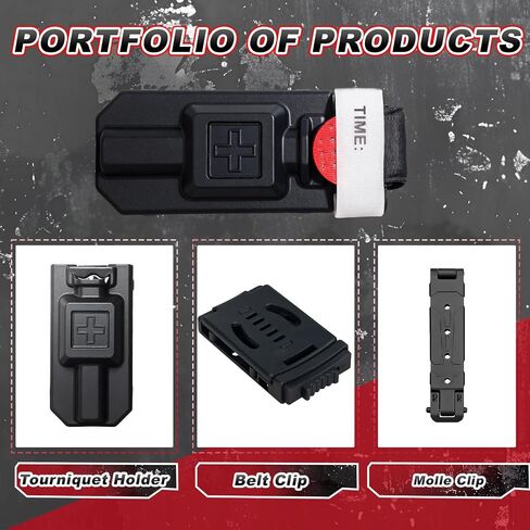 Tourniquet Holder, Molle Tourniquet Holder for Gen 7 C-A-T Tourniquet or Older, Tourniquet Holster with Molle Strap and Upgraded Tactical Clip for Duty Belt, Police Gear in Saudi Arabia