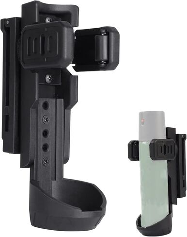 Quick Release OC/Mace Spray Holder w/Duty Belt/MOLLE Vest Rotatable Clip MK4 Canister Holster Tactical Pepper Spray Carry Case fit 1.5" Diameter OC Can for Police Leo Security Military in Saudi Arabia