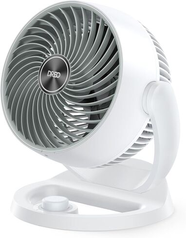 DREO Fan for Bedroom, 12 Inches, 70ft Powerful Airflow, 25db Quiet Table Air Circulator Fans for Whole Room, 120° Adjustable Tilt, 3 Speeds, Desktop Fan for Home, Office, Kitchen in Kuwait
