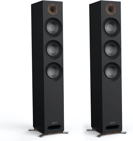 Jamo 5.1 Home Theater Pack with 2X S 809 Floorstanding Speaker, 810 SUB 10" Subwoofer, 83 CEN Center Channel and 803 Bookshelf, Black | Includes S 809 Towers, S 810 Subwoofer and S 83 Center for surround sound, home theater and cinematic audio in Saudi Arabia