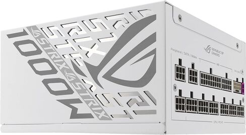 ASUS ROG Strix 1000W Platinum White Edition (80 Plus & Cybenetics Platinum، Modular ATX، ATX 3.1، PCIe 5.1، GaN MOSFET، GPU-First IVS، كابل طاقة ROG Equalizer 12V-2x6، ضمان لمدة 10 سنوات) in Kuwait