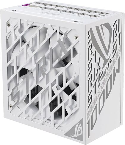 ASUS ROG Strix 1000W Platinum White Edition (80 Plus & Cybenetics Platinum، Modular ATX، ATX 3.1، PCIe 5.1، GaN MOSFET، GPU-First IVS، كابل طاقة ROG Equalizer 12V-2x6، ضمان لمدة 10 سنوات) in Kuwait
