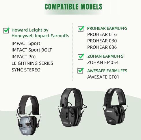 Gel Earpad Cushions Fit for Howard Leight Impact Sport Earmuffs | for Howard Leight by Honeywell Impact Sport, Impact Pro, Sync, Lightning; ZOHAN EM054; Awesafe; PROHEAR 030, 036, 016 in Saudi Arabia