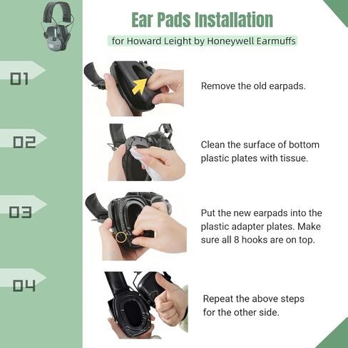 Gel Earpad Cushions Fit for Howard Leight Impact Sport Earmuffs | for Howard Leight by Honeywell Impact Sport, Impact Pro, Sync, Lightning; ZOHAN EM054; Awesafe; PROHEAR 030, 036, 016 in Saudi Arabia