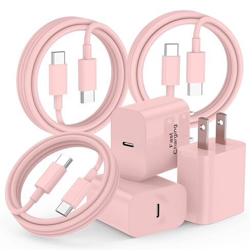 iPhone Charger Fast Charging 20W 3-Pack iPhone 17 Charger & 6FT USB C Cable | iPhone 17 Charger for Home, Office & Travel, USB C Charger Compatible with iPhone 17/16/15,iPad,Galaxy and All Type-C Devices in Saudi Arabia