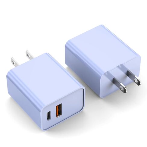 iPhone 17/16 Charger Block, 2Pack 20W Dual Port PD Fast USB C Wall Charger Adapter + USB A Quick Charging Brick Plug Compatible with iPhone Air/17/16/15/14/13/12/11/Pro Max/Plus/XS/XR/X,iPad,AirPods in Saudi Arabia