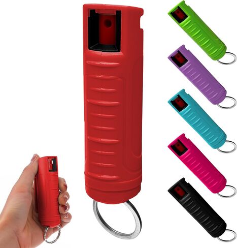 FURY Hardshell Pepper Gel - 16Ft Range, Max Strength, UV Dye Identifier, Anti-Leak & Anti-Misfire, Slidetop Trigger, Belt Clip & Key Ring, Multiple Color Options, Self-Defense Spray in Saudi Arabia