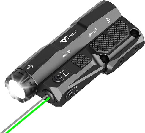 VOTATU MDL-IG 3000 Lumens Tactical Flashlight Laser Combo for Rifle, Green Laser/Light/IR Laser Sight Built-in Pressure Pad Switch, Compatible with M-LOK & Picatinny Rail in Saudi Arabia