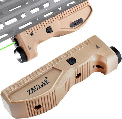 ZBULAR 1650 Lumens Strobe Function,Light Laser Combo Compatible with M-Lok Rail Surface, Tactical Flashlight and Laser Sight,High Real Lumen,USB-C Rechargeable IIIA Class Laser Power Output ≤5mW in Saudi Arabia
