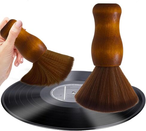 Turntable Vinyl Record Brush, Anti-Static Dust Record Cleaning Brush for Vinyl Albums LP CD Cartridge (Brown) in Kuwait