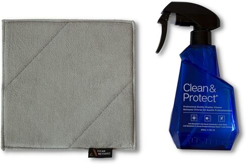Austere V Series Clean & Protect Screen Cleaner Spray and Wipe Kit, 230mL | Dual-Sided Polish Cloth, LED, LCD, OLED Screens Compatible, Monitors, Laptop, TV Glass Display Cleaning, Eliminates Static in Saudi Arabia