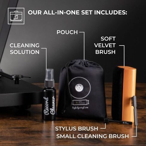 Big Fudge Professional Series Starter Kit: Includes Velvet Vinyl Cleaner Brush, Cleaning Fluid, Stylus Gel, Brush for Velvet and 25x Outer Sleeves, 25x White Inner Sleeves in Saudi Arabia