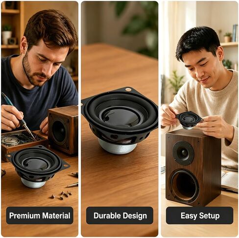 Gikfun 2 "4Ohm 10W مكبر صوت كامل المدى مكبر صوت ستيريو لاستبدال Arduino DIY (عبوة من قطعتين) EK2182 in Kuwait