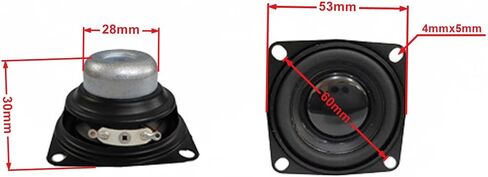 Gikfun 2 "4Ohm 10W مكبر صوت كامل المدى مكبر صوت ستيريو لاستبدال Arduino DIY (عبوة من قطعتين) EK2182 in Kuwait