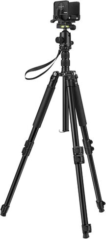 Trakiom Heavy-Duty Adjustable Tripod with Stable Clamp Head for Outdoor | Rotatable Ball Head, Height Adjustable Aluminum Legs, Detachable For Monopods, Non-Slip Feet, With Portable Carry Bag in Saudi Arabia