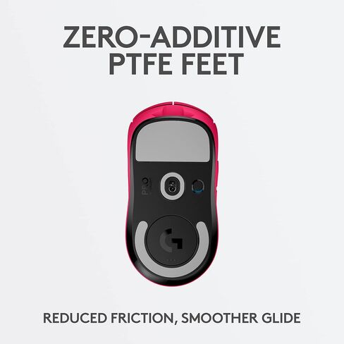 Logitech G PRO X Superlight Wireless Gaming Mouse, Ultra-Lightweight, Hero 25K Sensor, 25,600 DPI, 5 Programmable Buttons, Long Battery Life, Compatible with PC/Mac - Magenta in Kuwait