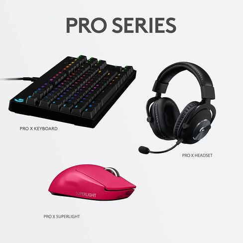 Logitech G PRO X Superlight Wireless Gaming Mouse, Ultra-Lightweight, Hero 25K Sensor, 25,600 DPI, 5 Programmable Buttons, Long Battery Life, Compatible with PC/Mac - Magenta in Kuwait