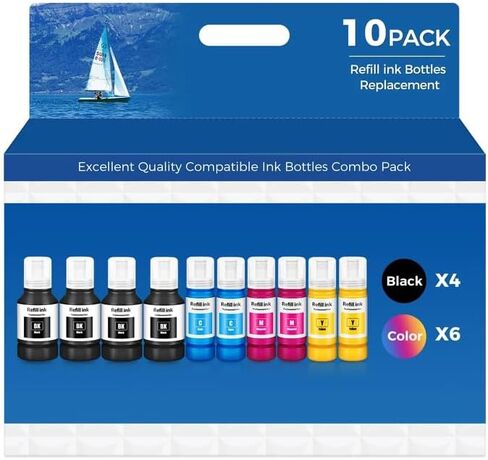 Ink Refill Bottles for ET-4850 ET-3850 ET-2850 ET-4760 ET-3760 Ink Refill | for ET-15000 ET 4850 ET 3850 ET 2850 ET-4950 ET-2760 ET-3830 ET 4760 ET 4950 ET 15000 ET 3760 ET-2980 ET-3950 ET 2760 Ink in Saudi Arabia