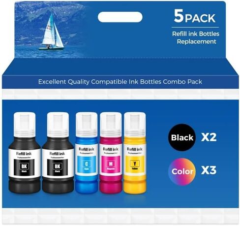 Ink Refill Bottles for ET-4850 ET-3850 ET-2850 ET-4760 ET-3760 Ink Refill | for ET-15000 ET 4850 ET 3850 ET 2850 ET-4950 ET-2760 ET-3830 ET 4760 ET 4950 ET 15000 ET 3760 ET-2980 ET-3950 ET 2760 Ink in Saudi Arabia