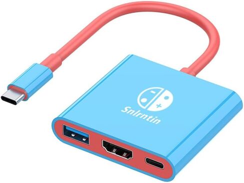 Docking Station for Nintendo Switch, 3-Port USB C Multiport Digital AV Converter Adapter with 4K HDMI USB 3.0 100W Charging Port, Switch Travel Dock with HDMI for MacBook Pro, Dell XPS, HP, etc in Saudi Arabia