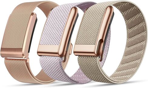 DADO For Her Women WHOOP 5.0 Bands Multi-Pack – 3 Pack Stylish Wrist Straps, Flexible All-Day Comfort with Adjustable Stainless Steel Slider – Designed for Everyday & Active Wear in Saudi Arabia