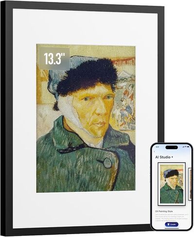 SwitchBot AI Art Frame 7.3'', Electronic Ink Picture Frame, Wireless Digital Photo Frame, Long Battery Life, Alexa Compatible, Wall Decoration, Home Décor, AI-Generated Art, Gift for Art Lovers in Kuwait