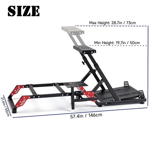 Racing Simulator Stand Cockpit Frame (No Seat) Steering Wheel Stand Support for Logitech G29/G920/G923/G27/G25 for Thrustmaster T248/T300/TS-PC/TS-XW/T500/T500RS/T300RS/TX/TMX in Saudi Arabia