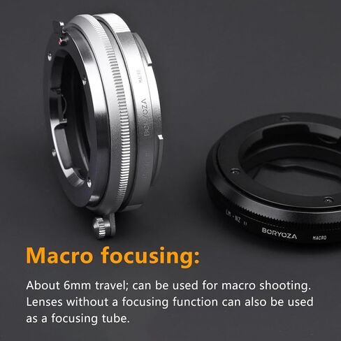 BORYOZA LM-NZ III Electronic Focusing Micrometer Adapter Compatible with Leica M Lens to Nikon Z Cammera Zf Z9 Z8 Z7 Z6 Z6III Z7II Z6II Z5 Z50 Z30 ZFC-Black in Saudi Arabia