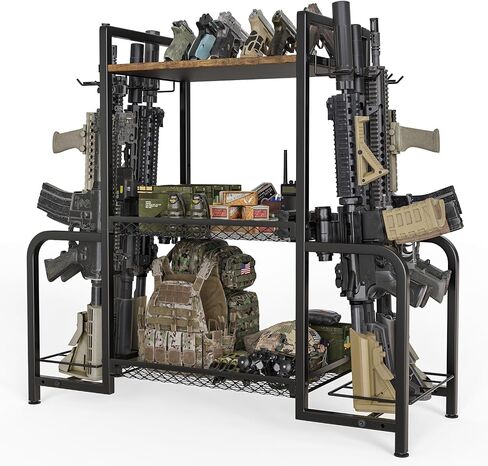 Upbci Gun Rack,Vertical Floor Rifle Rack Stand,Heavy Duty Steel Indoor Gun Rack Stand Rack for Shooting Hunting Range in Kuwait