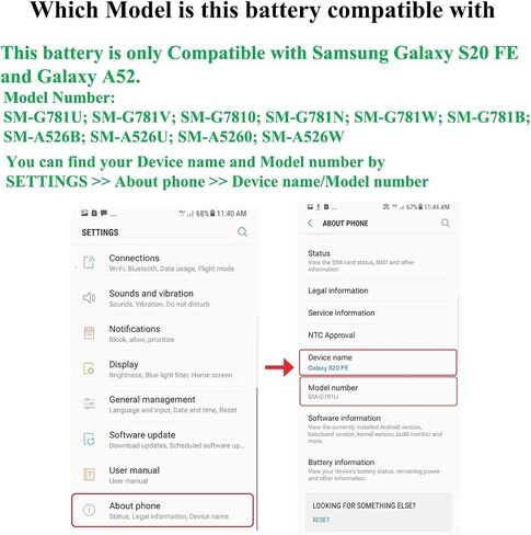 Battery Replacement Kits (New Upgraded) Compatible with Samsung Galaxy S20 FE All Models with Adhesive, Installation Manual and Repair Tool Kits in Saudi Arabia