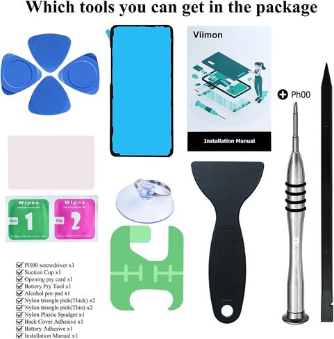 Battery Replacement Kits (New Upgraded) Compatible with Samsung Galaxy S20 FE All Models with Adhesive, Installation Manual and Repair Tool Kits in Saudi Arabia
