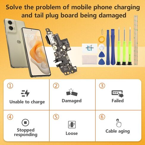 USB Charging Port for Motorola Moto G Stylus 5G 2024 Dock Connector Replacement for Moto G Stylus 5G (2024) XT2419 XT2419-1 XT2419-2 Type C Charger Port Dock Board Repair Parts in Saudi Arabia