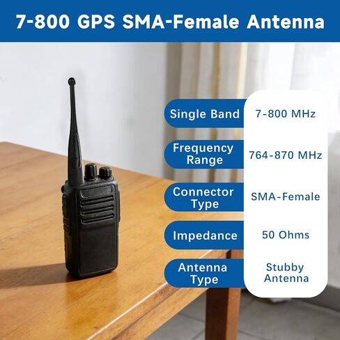 APX 6000 Antenna 764–870MHz GPS Replacement for Motorola APX4000 APX8000 | 7–800MHz GPS SMA female stubby walkie talkie antenna fits APX 4000XE APX 6000XE APX 7000 SRX 2200 NAR6595 2-way radio in Saudi Arabia