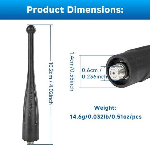 APX 6000 Antenna 764–870MHz GPS Replacement for Motorola APX4000 APX8000 | 7–800MHz GPS SMA female stubby walkie talkie antenna fits APX 4000XE APX 6000XE APX 7000 SRX 2200 NAR6595 2-way radio in Saudi Arabia