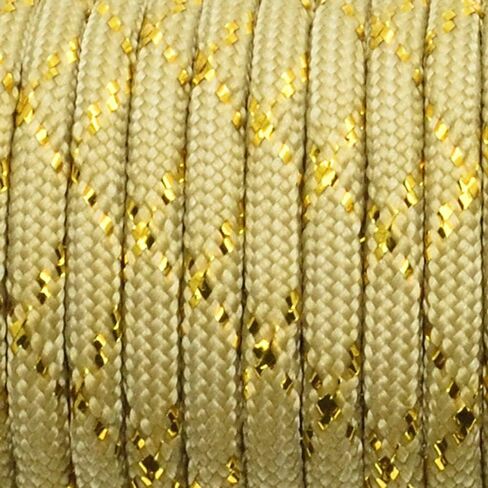 1pcs New Gold Silver Cord 550 Paracord Parachute Cord Lanyard Mil Spec Type III 7 Strand Core 100 FT (PFJ-15) in Saudi Arabia