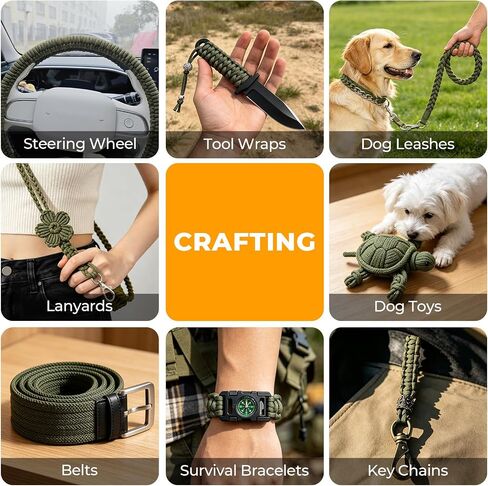 Paracord Rope 750lb Parachute Cord 4MM 12-Strand para Cord - Heavy Duty Spool String for Survival,Camping Gear, Survival Bracelet, Clothesline Clothes line Outdoors (Black, 200FT) in Saudi Arabia