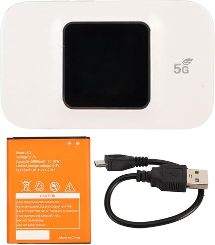 Focket Mobile Hotspot Device, 3000mAh Battery Supports 10 Devices Portable WiFi Hotspot for Travel, Travel Router with Micro SIM Card Slot for Car Outdoor Use in Kuwait
