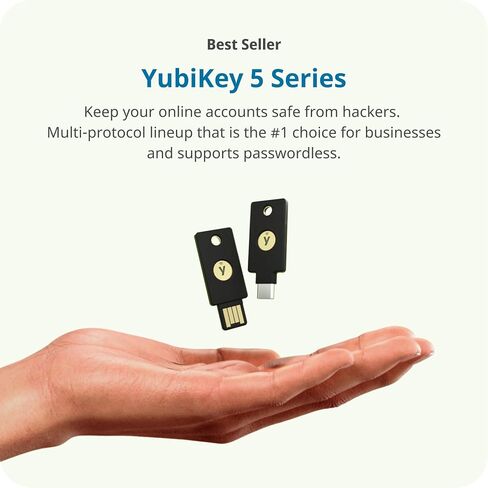 Yubico - YubiKey 5Ci - Multi-Factor authentication (MFA) Security Key and passkey for iPhone/Android/PC, Dual connectors for Lighting/USB-C, FIDO Certified in Kuwait