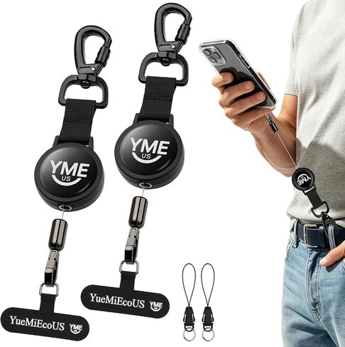 Anti-Theft Phone Lanyard, Retractable Phone Tether, Phone Strap, 1 Pack | Triangle Locking Carabiner and Universal Phone Anchor for Travel, Hiking, Skiing and Outdoor Activities in Saudi Arabia