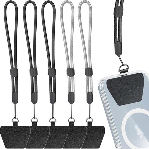 Limvory Cell Phone Lanyard, 5 Pack Adjustable Phone Wrist Strap | with 5 Pack Tether Tab fit iPhone and Most Cell Phones in Saudi Arabia