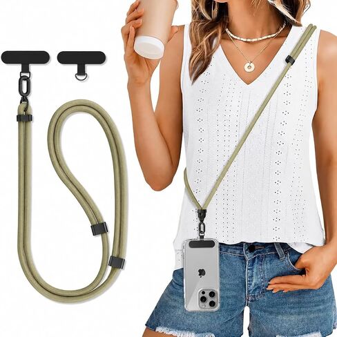 Luxury Phone Strap Crossbody And 2 Ultra-Durable Phone Tabs Adjustable, Anti Phone Theft For All phones Festival in Saudi Arabia