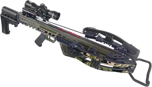 Killer Instinct Vital-X Crossbow Bundle with Lighted Bolts and Broadheads | DC Triggerbox Hand Decocking System, X-Cam System with Up to 415 FPS, Lighted Bolts, Broadheads, and more in Saudi Arabia