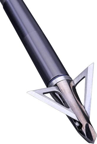 DEEPOWER Broadheads 100 Grain Fixed Blade 4/6 Pack Archery Crossbow Broadheads 1+1/4 Inch Cut Diameter Carbon Steel Ferrule in Saudi Arabia