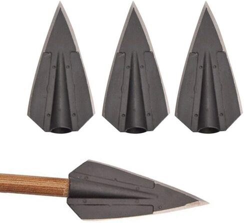 6 PCS Archery 2 Blades Hunting Broadheads Traditional Glue on Arrowheads | for 8.0 mm Outside Diameter Wooden Arrow Bamboo Arrow Shaft DIY Archery in Kuwait
