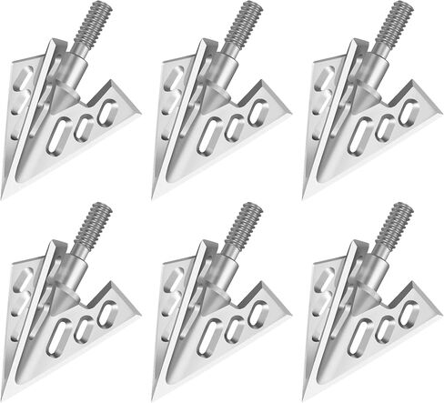 Hunting Broadheads with 3 Fixed Blade 100 Grain Screw-in Archery Broadheads Compatible with Crossbows,Recurve and Compound Bows in Saudi Arabia